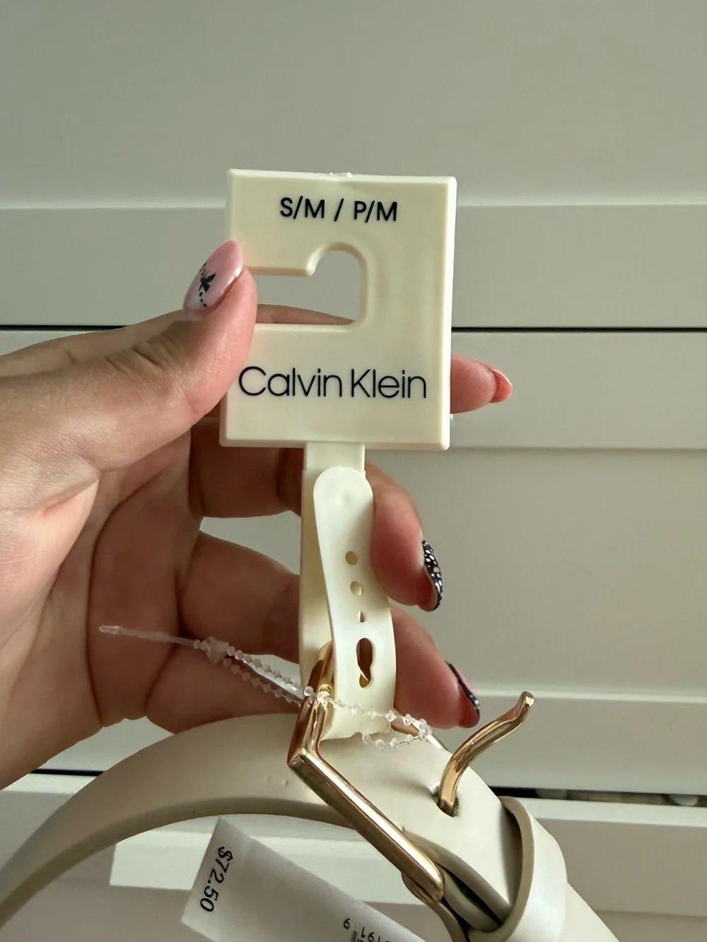 Calvin Klein Beige Cream Crossbody Bag with Flap